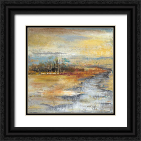 Silver River I Black Ornate Wood Framed Art Print with Double Matting by Pinto, Patricia