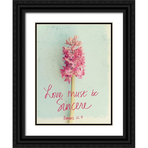Love Must be Sincere Black Ornate Wood Framed Art Print with Double Matting by Gardner, Sarah