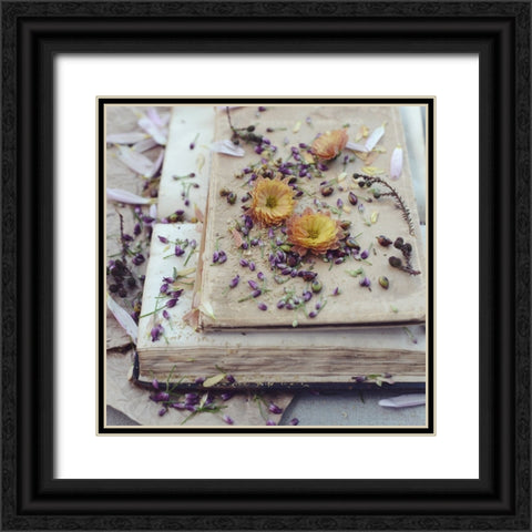 Fall Into The Text Black Ornate Wood Framed Art Print with Double Matting by Gardner, Sarah