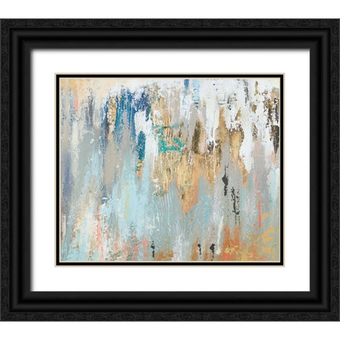 Blue Gold Illusion I Black Ornate Wood Framed Art Print with Double Matting by Pinto, Patricia