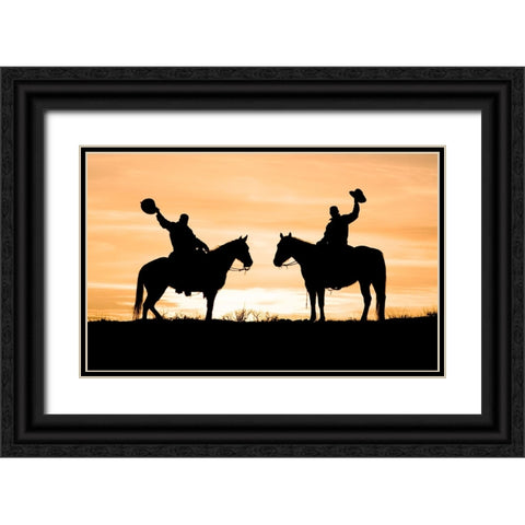 Partner In Crime I Black Ornate Wood Framed Art Print with Double Matting by Walker, Carol