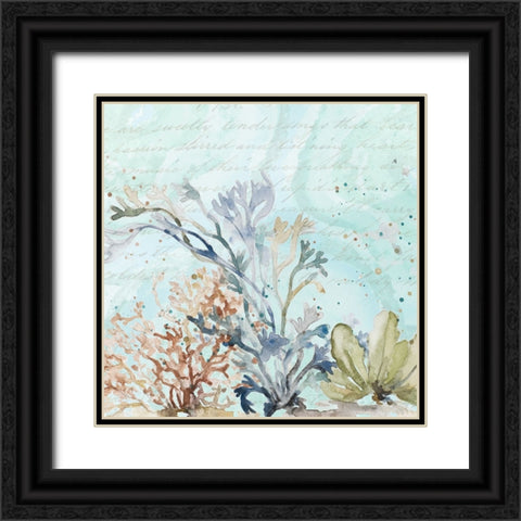 Seaweed Watercolor II Black Ornate Wood Framed Art Print with Double Matting by Pinto, Patricia