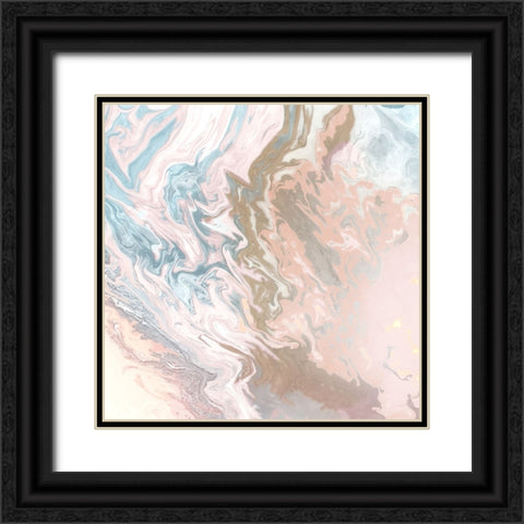 Elegant Pink Agate Black Ornate Wood Framed Art Print with Double Matting by Mercado, M.