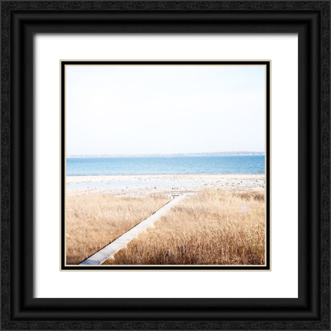 Grassy Shore Black Ornate Wood Framed Art Print with Double Matting by Wilson, Kali