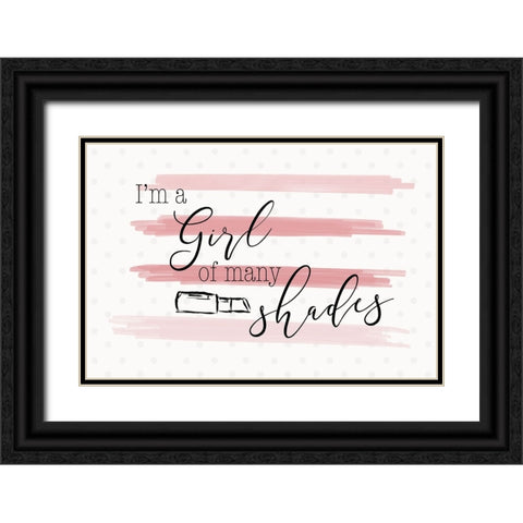Many Shades Black Ornate Wood Framed Art Print with Double Matting by SD Graphics Studio