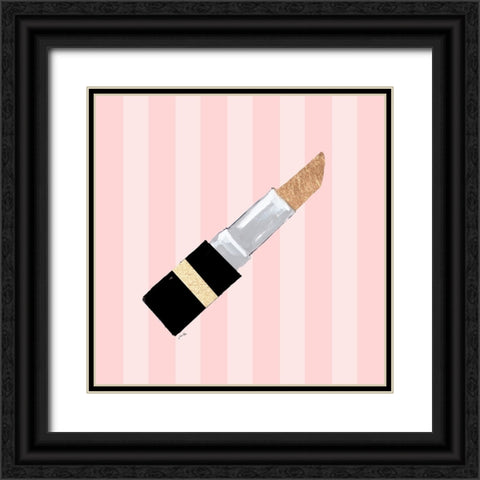 Lipstick Black Ornate Wood Framed Art Print with Double Matting by Ritter, Gina