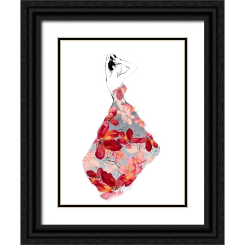 Getting Ballroom Ready Floral Black Ornate Wood Framed Art Print with Double Matting by Loreth, Lanie