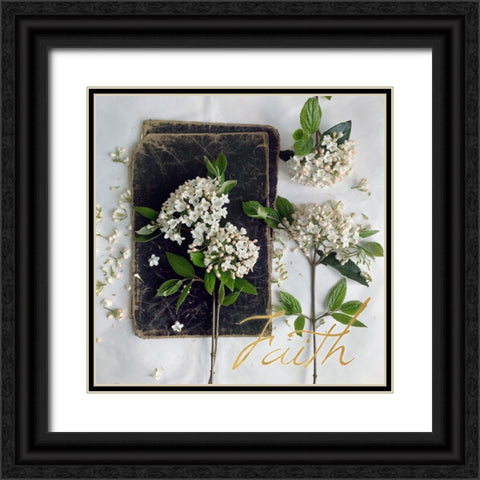 Faith Blooms Black Ornate Wood Framed Art Print with Double Matting by Gardner, sarah