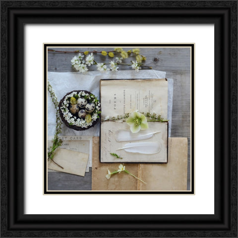 Love Poems Black Ornate Wood Framed Art Print with Double Matting by Gardner, Sarah
