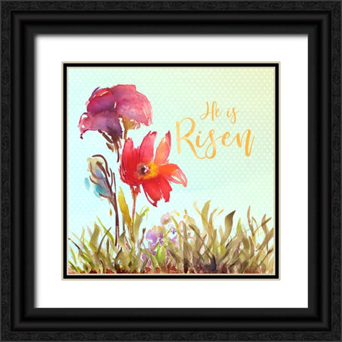 He Is Risen Black Ornate Wood Framed Art Print with Double Matting by Loreth, Lanie