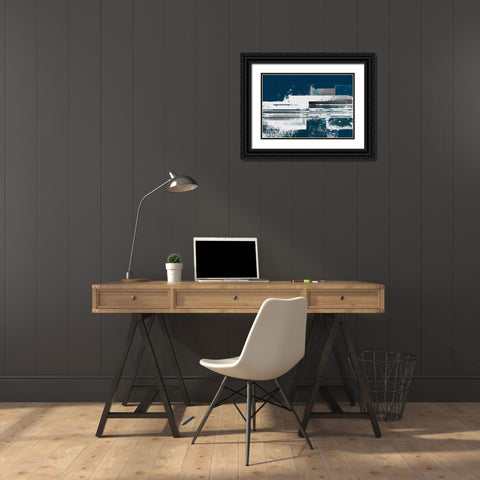 Evening Blocks I Black Ornate Wood Framed Art Print with Double Matting by Meneely, Dan