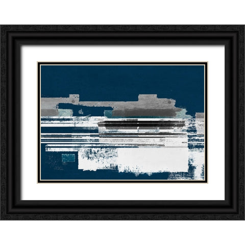 Evening Blocks II Black Ornate Wood Framed Art Print with Double Matting by Meneely, Dan