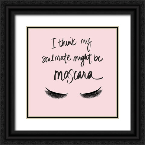 Soulmate Mascara Black Ornate Wood Framed Art Print with Double Matting by SD Graphics Studio