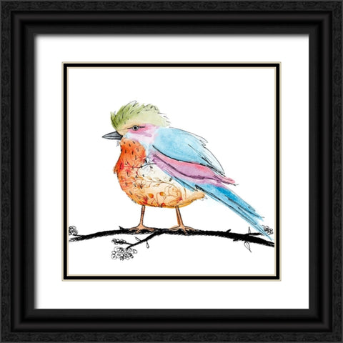 Bright Bird II Black Ornate Wood Framed Art Print with Double Matting by SD Graphics Studio