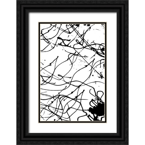 String Theory Black Ornate Wood Framed Art Print with Double Matting by Wilson, Kali