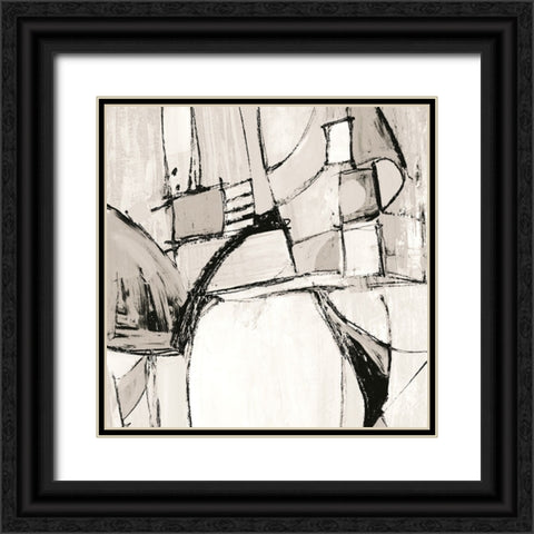 Mauve Rare Charm II Black Ornate Wood Framed Art Print with Double Matting by Maria, Robin