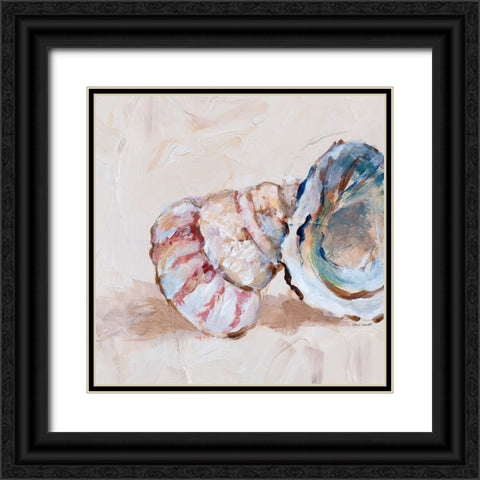 Neutral Sand Shells II Black Ornate Wood Framed Art Print with Double Matting by Loreth, Lanie