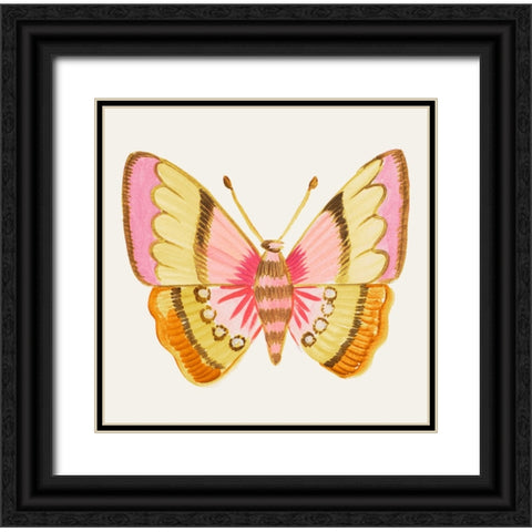 Bright Butterfly Black Ornate Wood Framed Art Print with Double Matting by Del Sol, Ani