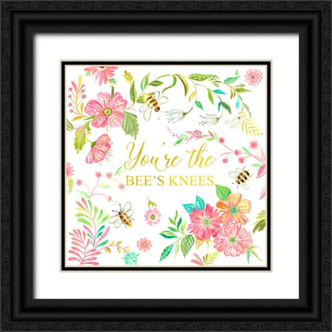 Youre the Bees Knees Black Ornate Wood Framed Art Print with Double Matting by Del Sol, Ani