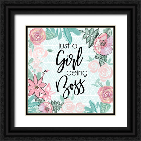 Just A Girl Being Boss Black Ornate Wood Framed Art Print with Double Matting by Del Sol, Ani