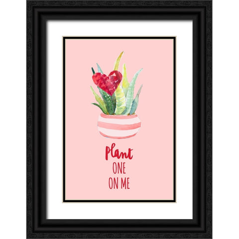 Plant One On Me Black Ornate Wood Framed Art Print with Double Matting by Loreth, Lanie