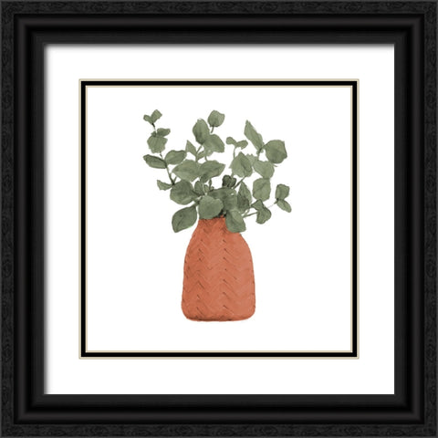 Plant In Terracotta  Pot III Black Ornate Wood Framed Art Print with Double Matting by Loreth, Lanie