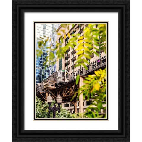 Late Subway Ride Black Ornate Wood Framed Art Print with Double Matting by Bill Carson Photography