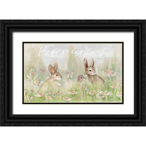 Happy Spring (rectangle) Black Ornate Wood Framed Art Print with Double Matting by Diannart