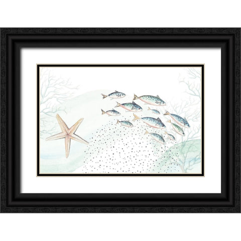 Underwater Marine Life Black Ornate Wood Framed Art Print with Double Matting by Pinto, Patricia