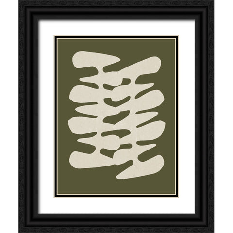 Retro Shapes I Black Ornate Wood Framed Art Print with Double Matting by Bucheli, Jen