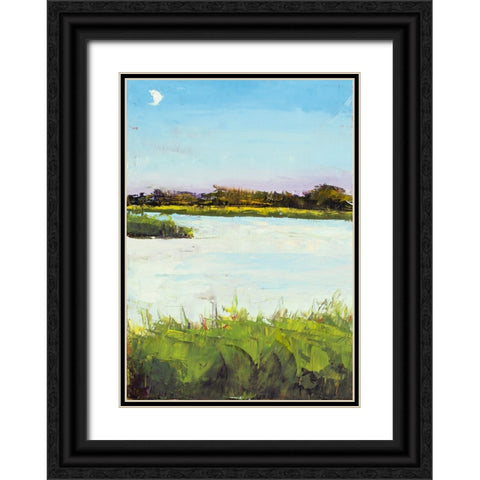 Inlet View Black Ornate Wood Framed Art Print with Double Matting by Green, Jenny