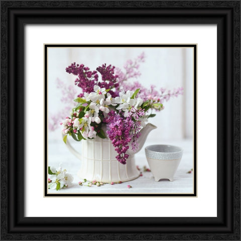 Lovely Lilacs Black Ornate Wood Framed Art Print with Double Matting by Gardner, Sarah