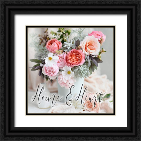 Home And Heart Black Ornate Wood Framed Art Print with Double Matting by Gardner, Sarah