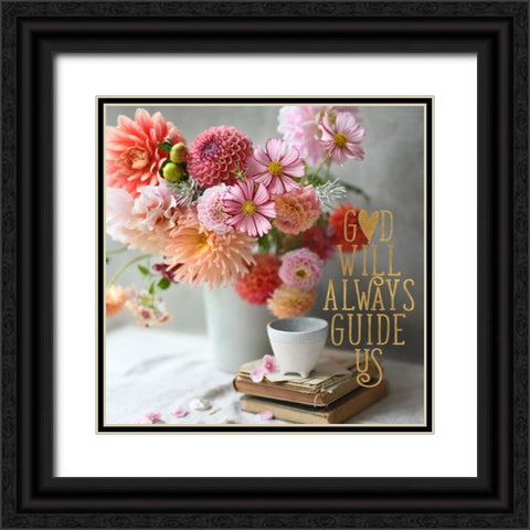 God Will Always Guide Us Black Ornate Wood Framed Art Print with Double Matting by Gardner, Sarah