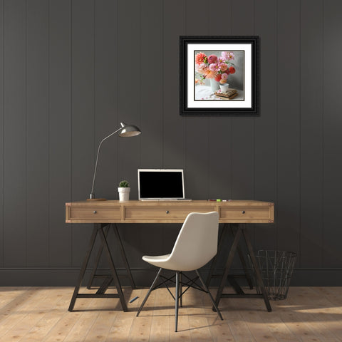 Garden Love Black Ornate Wood Framed Art Print with Double Matting by Gardner, Sarah