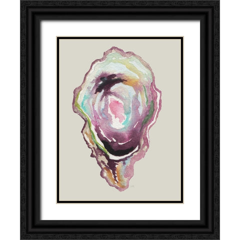 Oyster I Black Ornate Wood Framed Art Print with Double Matting by Medley, Elizabeth