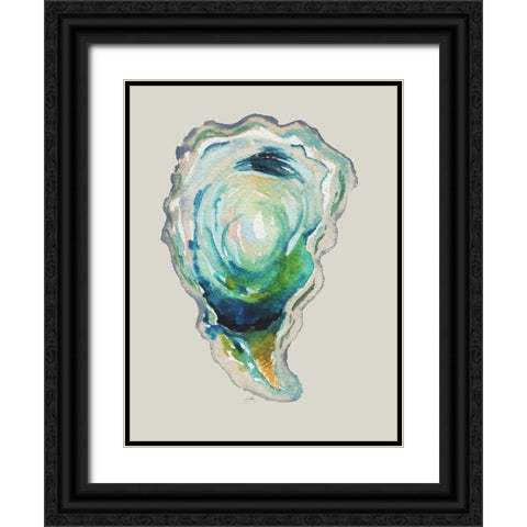 Oyster II Black Ornate Wood Framed Art Print with Double Matting by Medley, Elizabeth