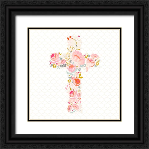Cross Bouquet II Black Ornate Wood Framed Art Print with Double Matting by Gardner, Sarah