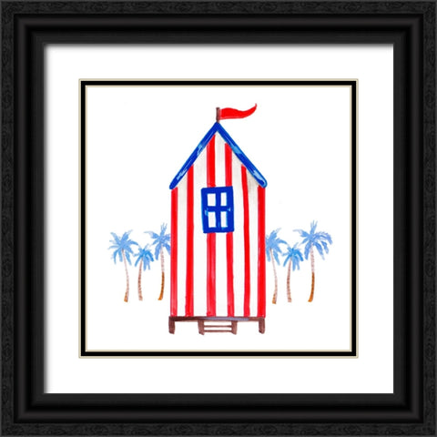 Lifeguard House I Black Ornate Wood Framed Art Print with Double Matting by Del Sol, Ani