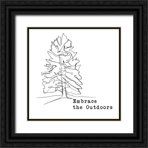 Embrace the Outdoors Black Ornate Wood Framed Art Print with Double Matting by Edwins, Hugo