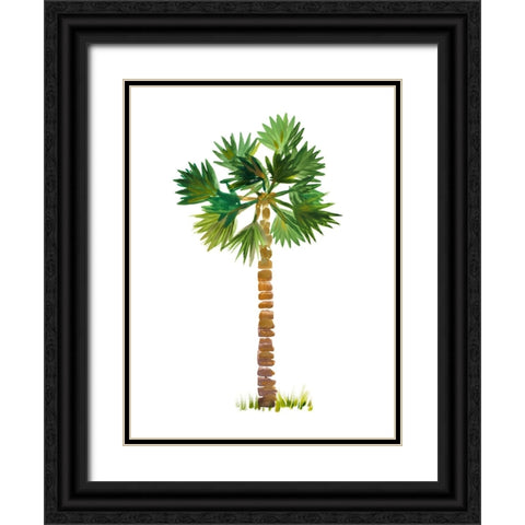 The Palm III Black Ornate Wood Framed Art Print with Double Matting by DeRice, Julie