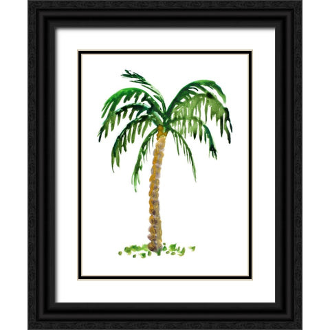 The Palm I Black Ornate Wood Framed Art Print with Double Matting by DeRice, Julie