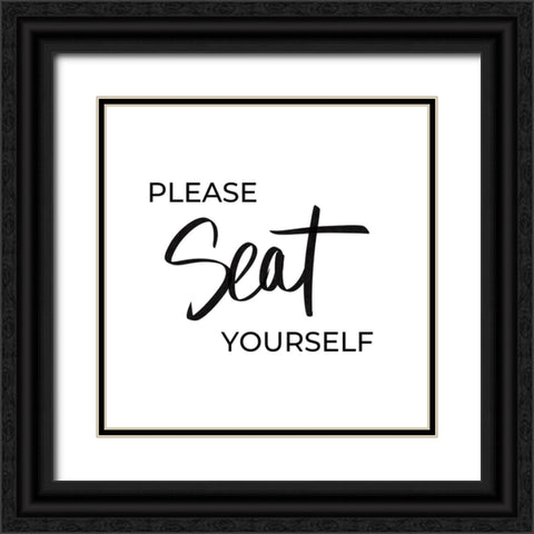 Seat Yourself Black Ornate Wood Framed Art Print with Double Matting by Quach, Anna