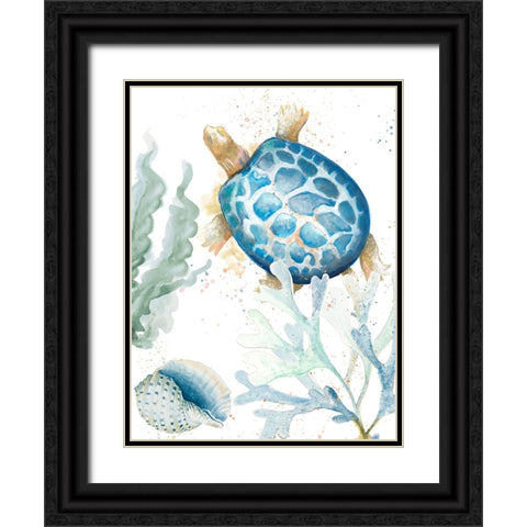 Tortuga Azul Ascend Black Ornate Wood Framed Art Print with Double Matting by Pinto, Patricia