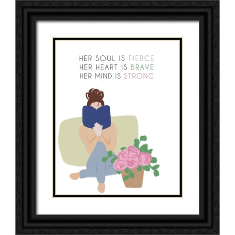 HER Black Ornate Wood Framed Art Print with Double Matting by Quach, Anna