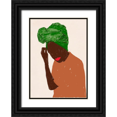 Ethnic Beauty I Black Ornate Wood Framed Art Print with Double Matting by Navas, Emily