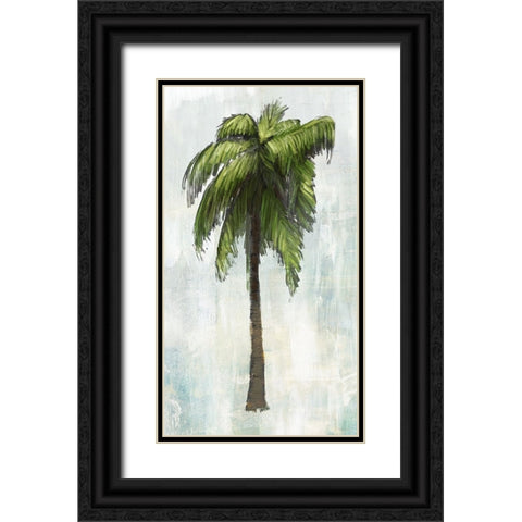 Single Palm Tree I Black Ornate Wood Framed Art Print with Double Matting by Meneely, Dan