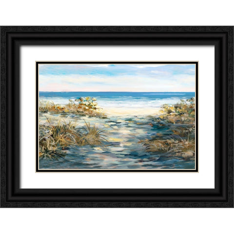Coastal Path Black Ornate Wood Framed Art Print with Double Matting by DeRice, Julie