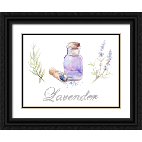 Essential Lavender Black Ornate Wood Framed Art Print with Double Matting by Pinto, Patricia