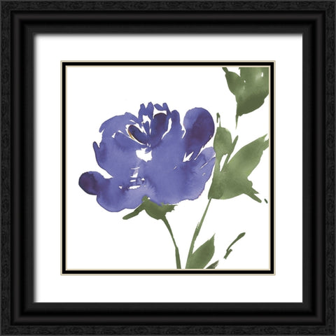 Pop of Peony Square II Black Ornate Wood Framed Art Print with Double Matting by Price, Lucille